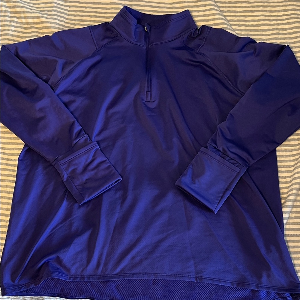Athleta Women's Blue/Purple Quarter-Zip Sweatshirt